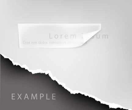 Pieces of torn paper on a light background Stock Illustration