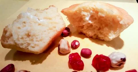 Pieces of walnuts. Stock Photos