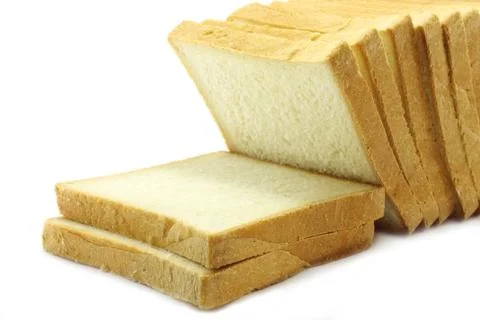 Pieces of white bread Stock Photos