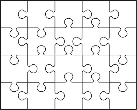 Pieces of white puzzle Stock Illustration