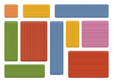Pieces Of Wood Colored Illustrazione stock