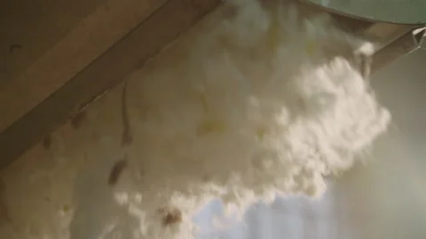 Pieces of wool falling Stock Footage 141517958