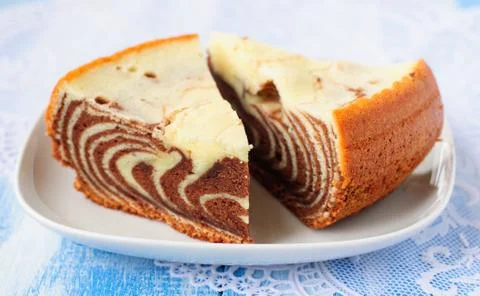 Pieces of Zebra Cake Fotos de archivo