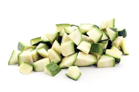 Pieces of zucchini Stock Photos
