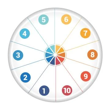 Piechart diagram data 10 Stock Illustration