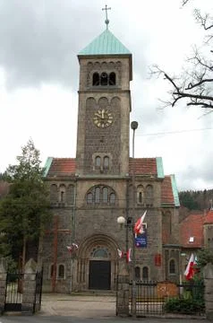 PIECHOWICE, POLAND - NOVEMBER 09: Old Church on NOVEMBER 09 in Piechwice, Pol Stock Photos