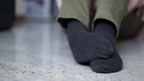 Piedi con calze Stockbeeldmateriaal 105382953