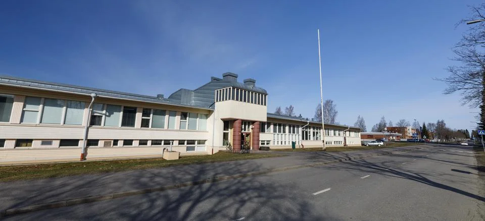 Pieksämäki,  Finland - 04/30/21: Elementary school building Stock Photos