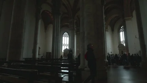 Pienza, Interior of the Cathedral Stock Footage 108787131