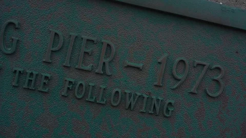 Pier 1973 sign 스톡 동영상 112954341