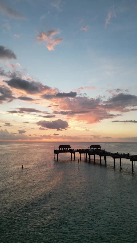 Pier 60 at Sunset - Vertical 库存影片 307935684