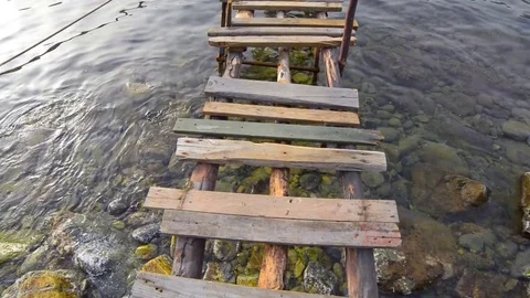 Pier in Adrasan bay Stock Footage 82352215