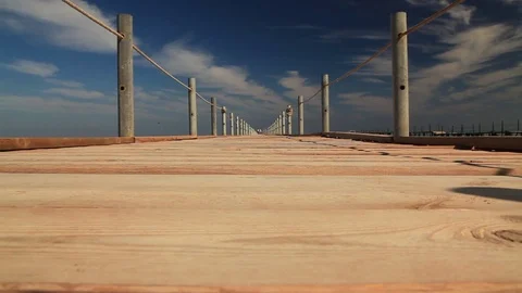 Pier against the blue sky Stock Footage 72271206