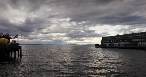 Pier and clouds Stock Footage 165269122