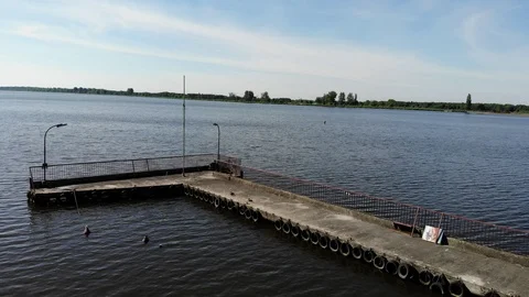 Pier and Lake Video stock 111162717
