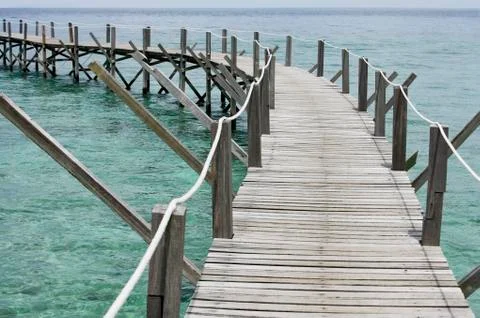 Pier and ocean Stock Photos