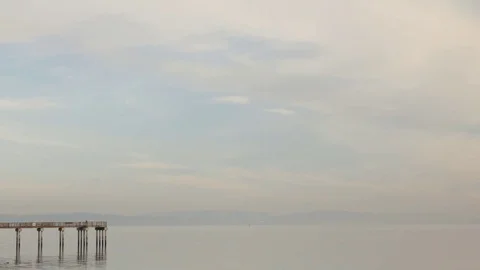 Pier and reflection Stock Footage 71124062