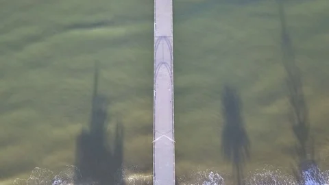 Pier and Shadow Stock Footage 84746938