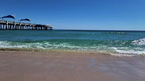 Pier Beach Slow Motion Video stock 234133524