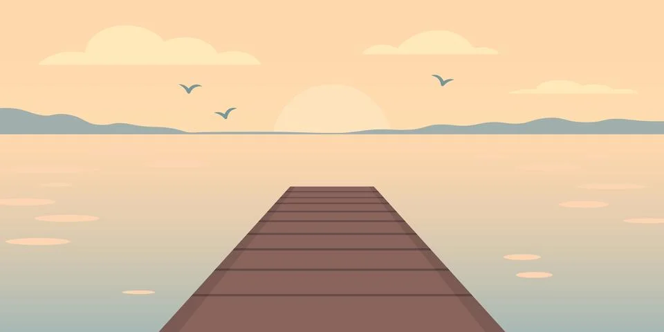 Pier boards Stock Illustration