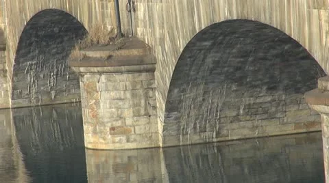 Pier of bridge Stock Footage 10704244