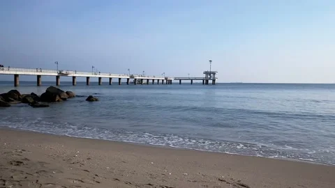 The pier of Burgas Stock Footage 229529548
