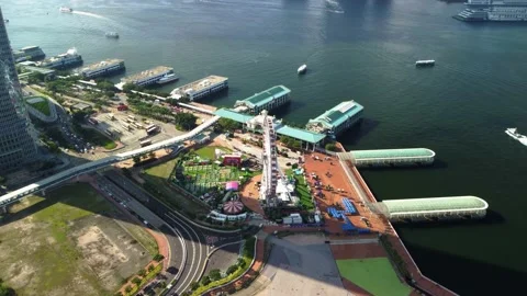 Pier in Central, Hong Kong Stock Footage 154648901