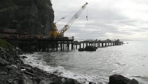 Pier crane 06 Stock Footage 10747954