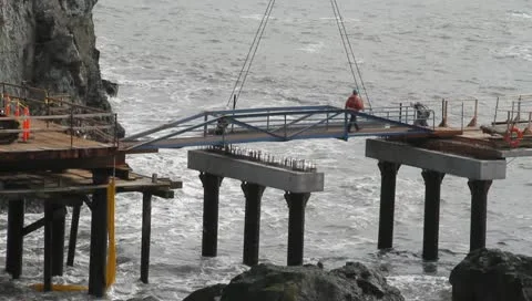 Pier crane T08 Stock Footage 10751024