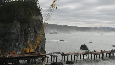 Pier crane w07 Stock Footage 10750967