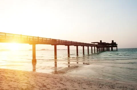 Pier in Dubai Foto stock