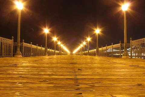 The pier during the night Stock Photos