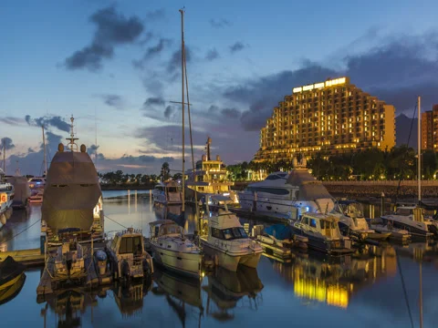 Pier at dusk Stock Footage 80820274
