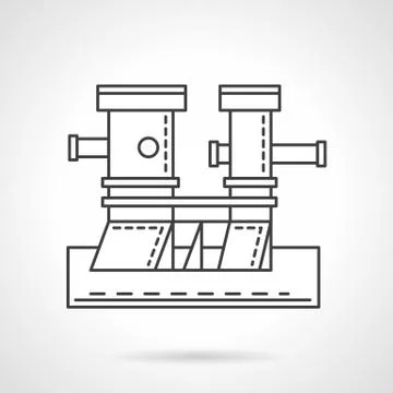 Pier elements line vector icon 스톡 일러스트