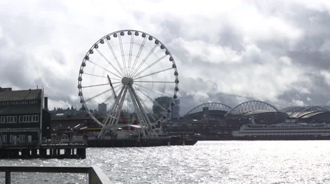 Pier Ferris Wheel Stock Footage 65255491