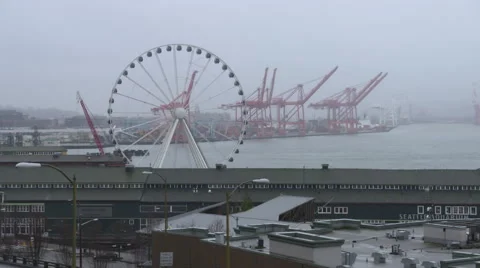 Pier Ferris Wheel Stock Footage 65255544