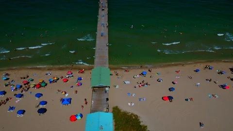 Pier Fly By Stock Footage 87196376