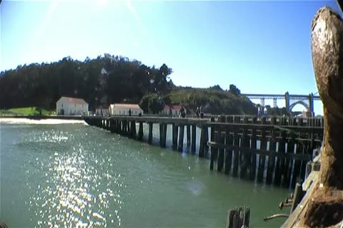 Pier In The Foreground Stock Footage 14819256