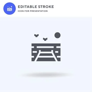 Pier icon vector, filled flat sign, solid pictogram isolated on white, logo Stock Illustration