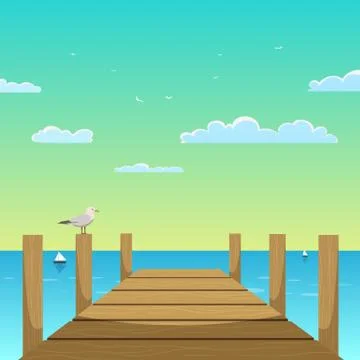 Pier Stock Illustration