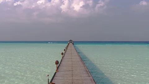 Pier in the Indian ocean Stock Footage 104087301