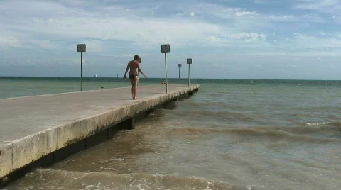 Pier On Key West, FL  Stock Footage 286615