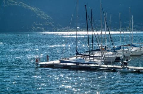 Pier at Lake Como Stock Photos