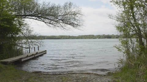 Pier at lake Stock Footage 23226281
