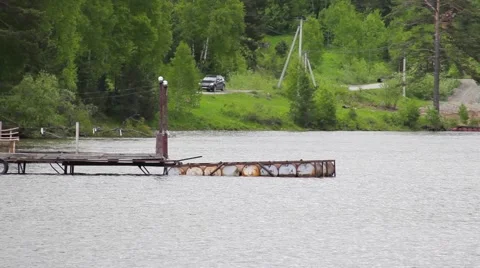 Pier on the Lake Stock Footage 50883465