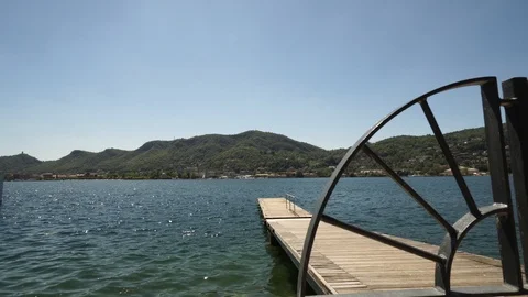 A pier on the lake. Stock Footage 109813959