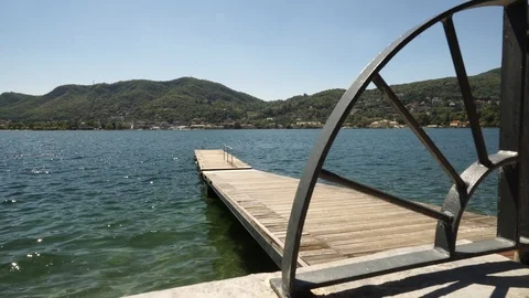 A pier on the lake. Stock Footage 109815123