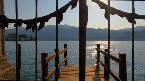 Pier on the lake Stock Footage 223651739