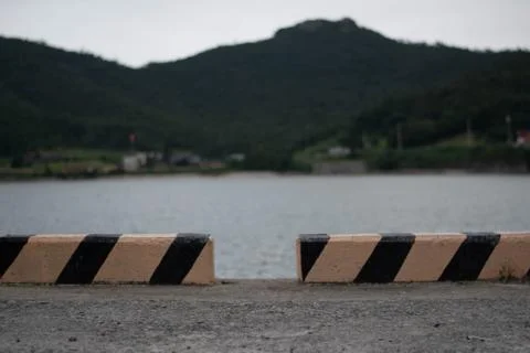 Pier on the lake Stock Photos