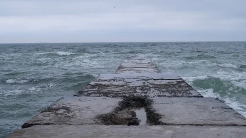 Pier landscape at sea Stock Footage 122401440